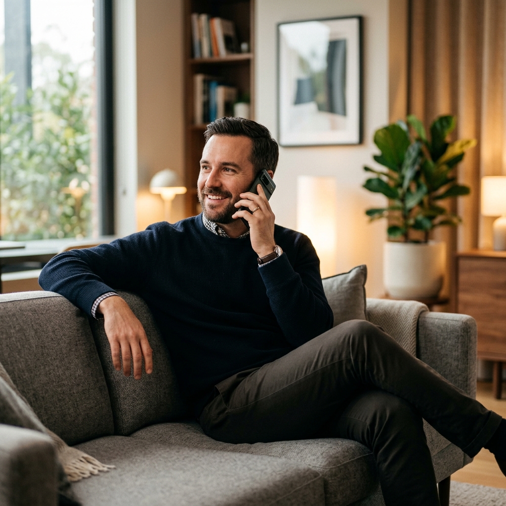 Man on phone call
